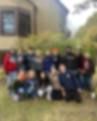 Fall clean up on the church grounds
