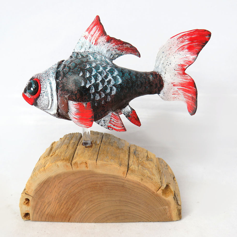 Thumbnail: Mini Gourd Fish #89 -White masked betta fish