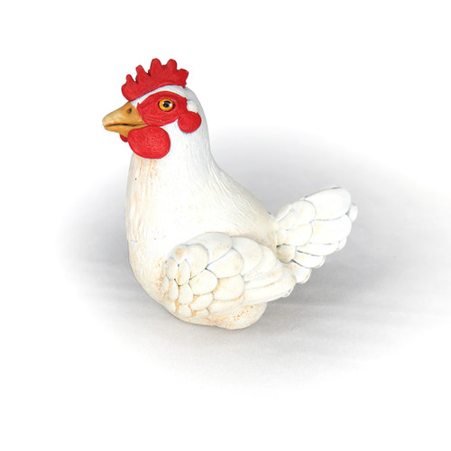 Mini Gourd Chicken #27 - Leghorn White Hen | Cara Bevan Fine Art