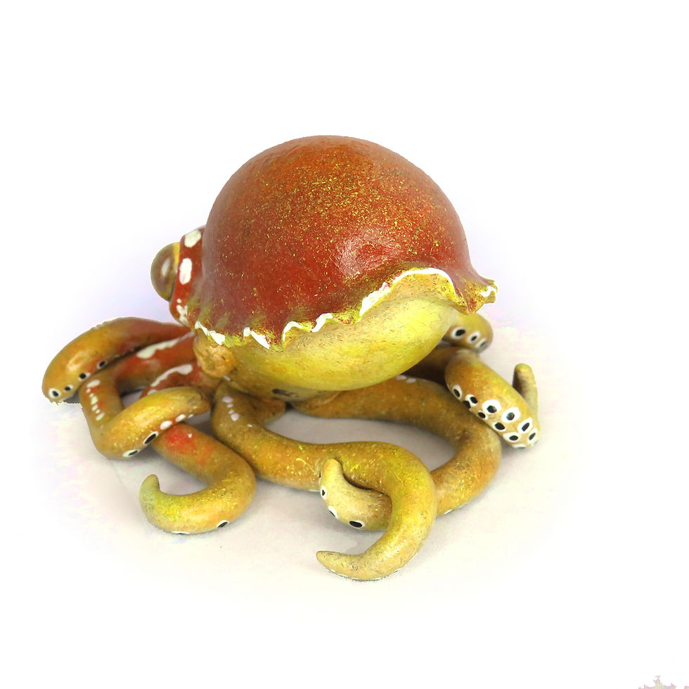 Thumbnail: Mini gourd Octopus #22 -Pumpkin Orange
