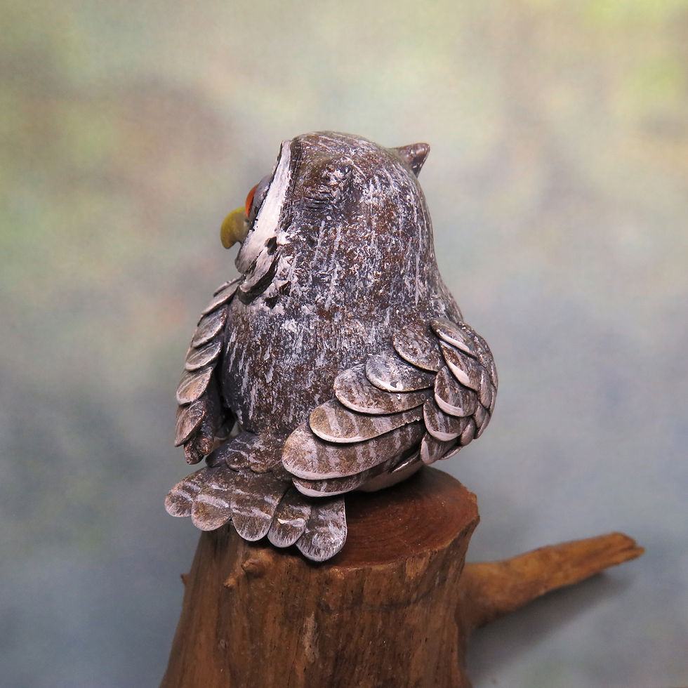 Thumbnail: Mini Gourd Owl #89- Great Grey Owl