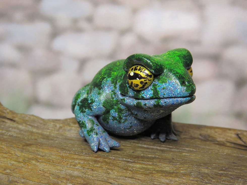 Thumbnail: Mini Gourd Frog #302- Moss Frog