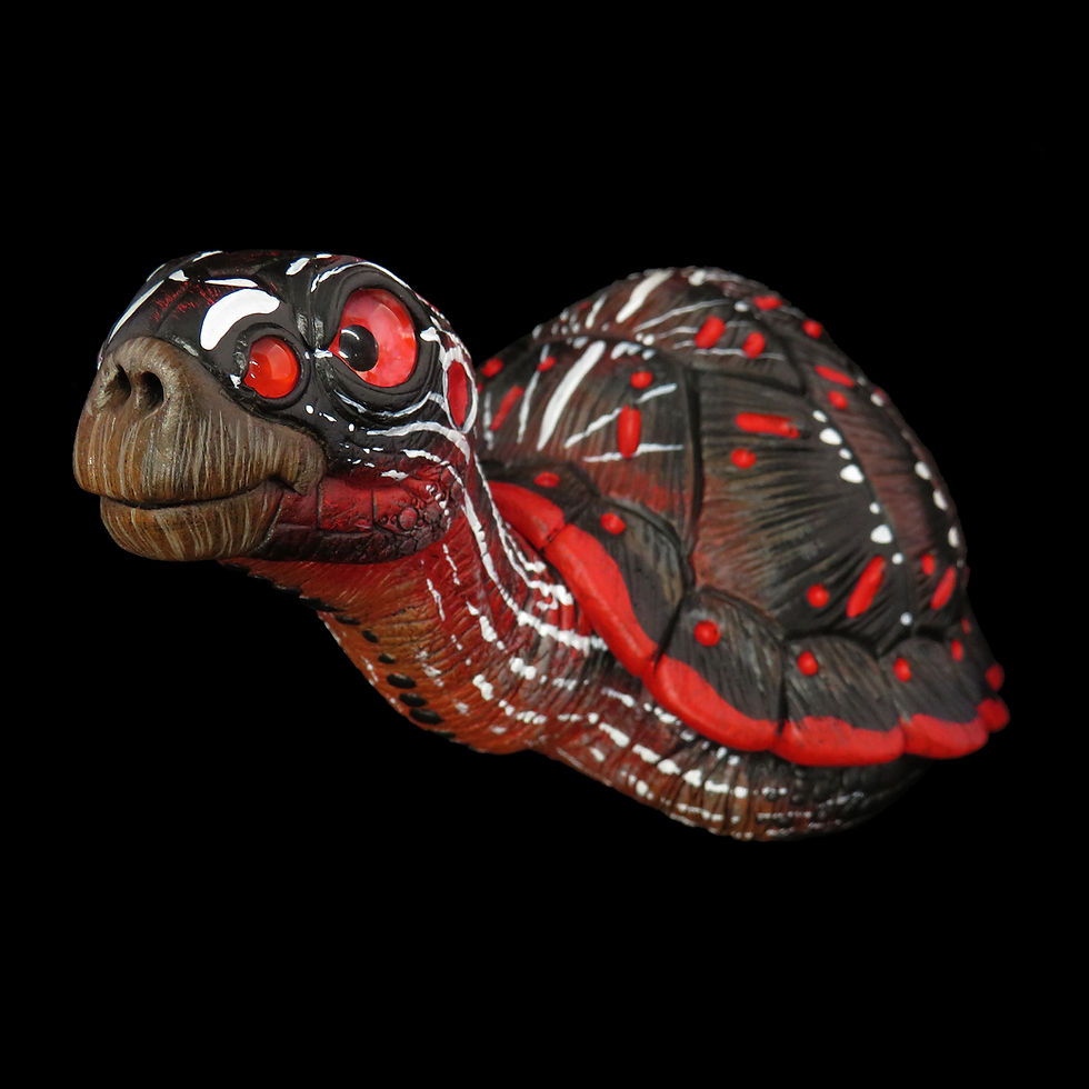 Thumbnail: Handmade Gourd sculpture "Spider-eyed turtle"