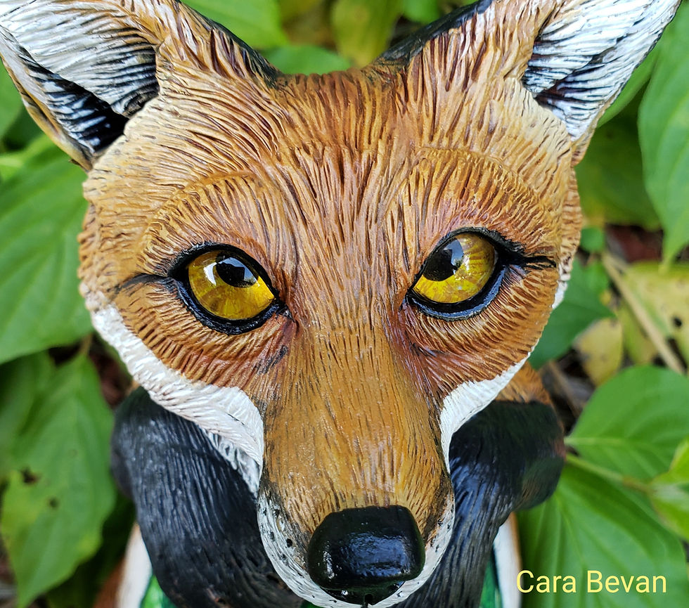 Thumbnail: Fox of the Ferns - Gourd Dreamer sculpture