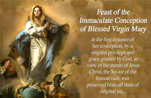 December 8 | Feast of the Immaculate Conception of the Blessed Virgin Mary