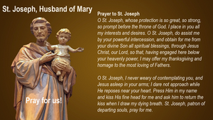 MARCH 20 | ST. JOSEPH, SPOUSE OF THE BLESSED VIRGIN MARY