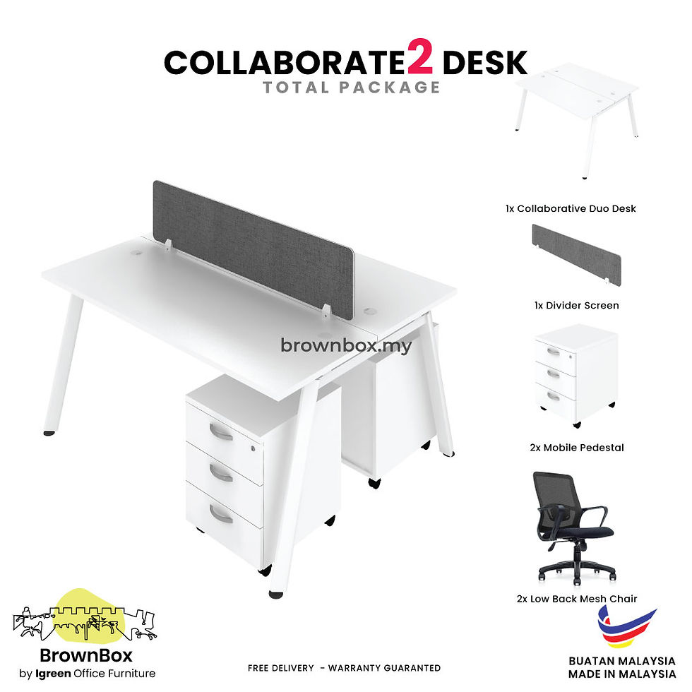 Thumbnail: Collaborate 2 Pax Office Workstation Furniture Malaysia