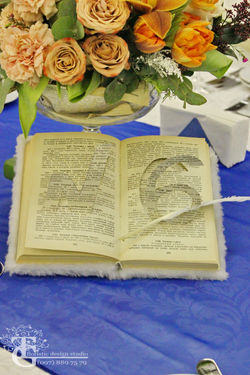 Номерок на стол из книги.