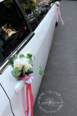 Декор свадебного кортежа.