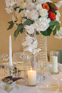 Свечи в свадебном оформлении.