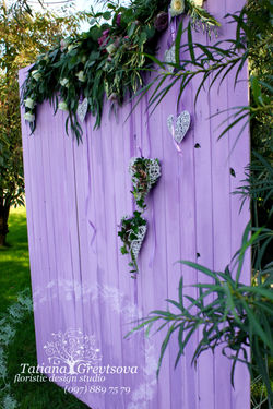 Декор на свадьбу - сердца.