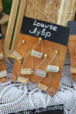 Винные корки с именами гостей - план