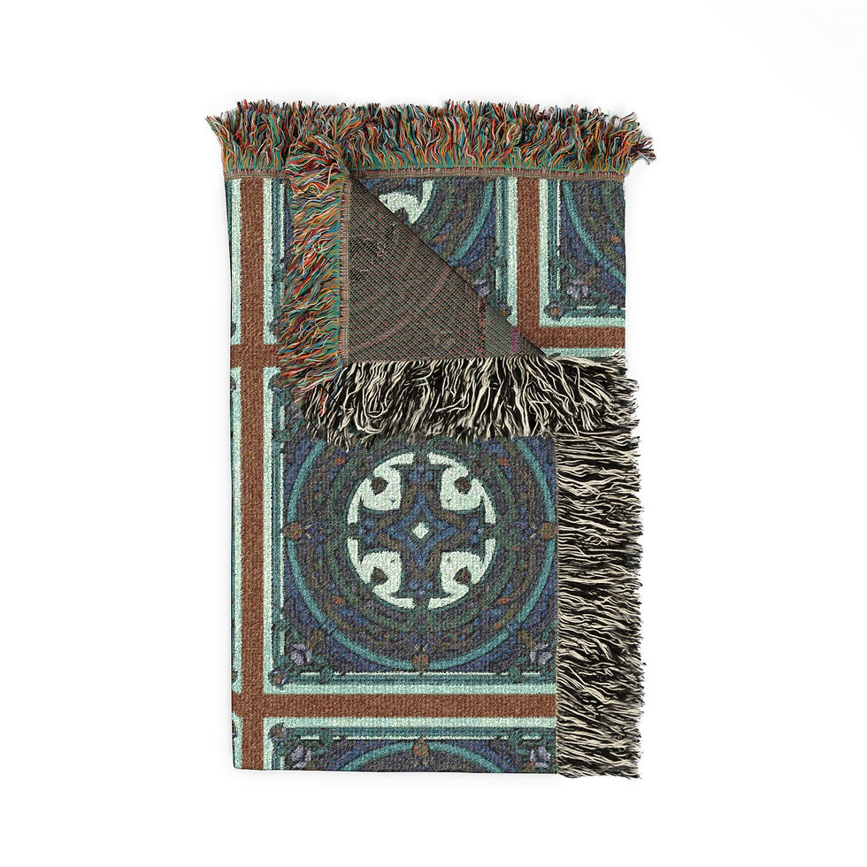 Thumbnail: Celtic Tile Woven Blanket by Background Serenity