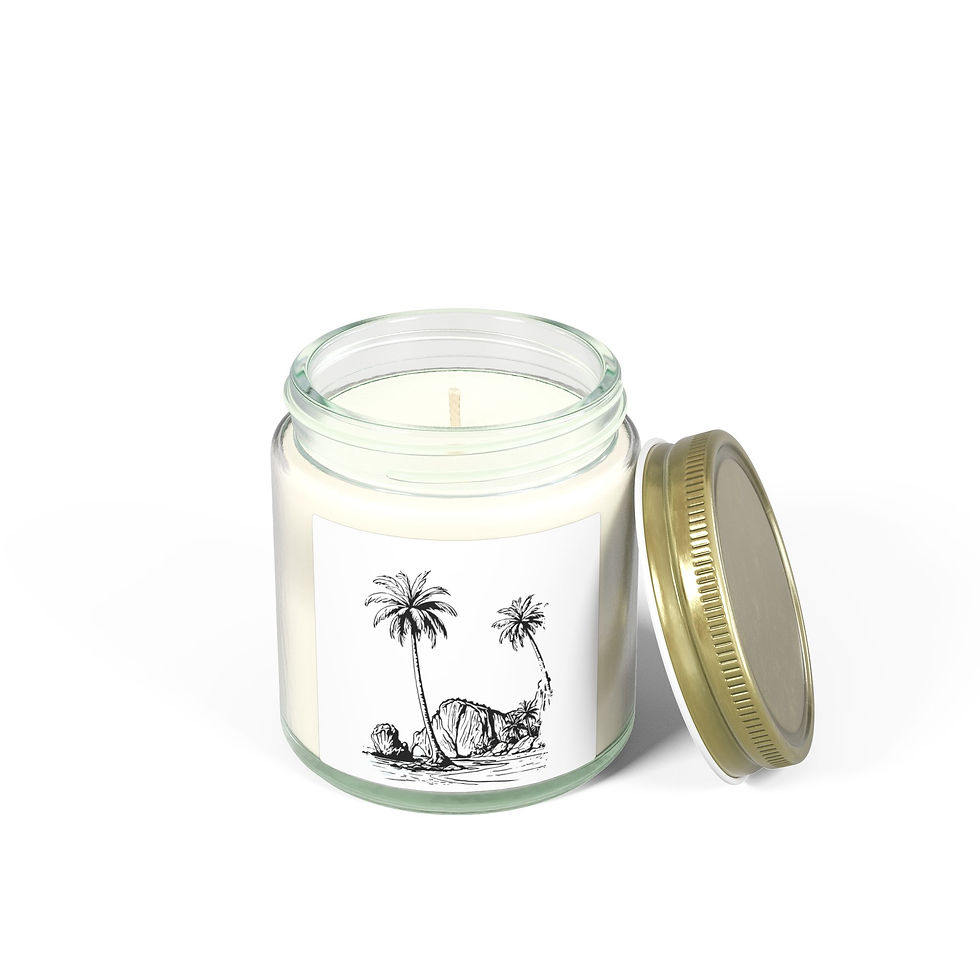 Thumbnail: Tiki Paradise Scented Candle Jar (4oz & 9oz) by Background Serenity