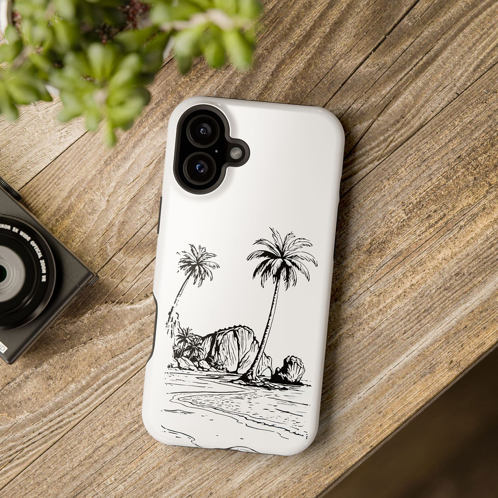 Thumbnail: Tiki Palms Magnetic Impact Phone Case by Background Serenity