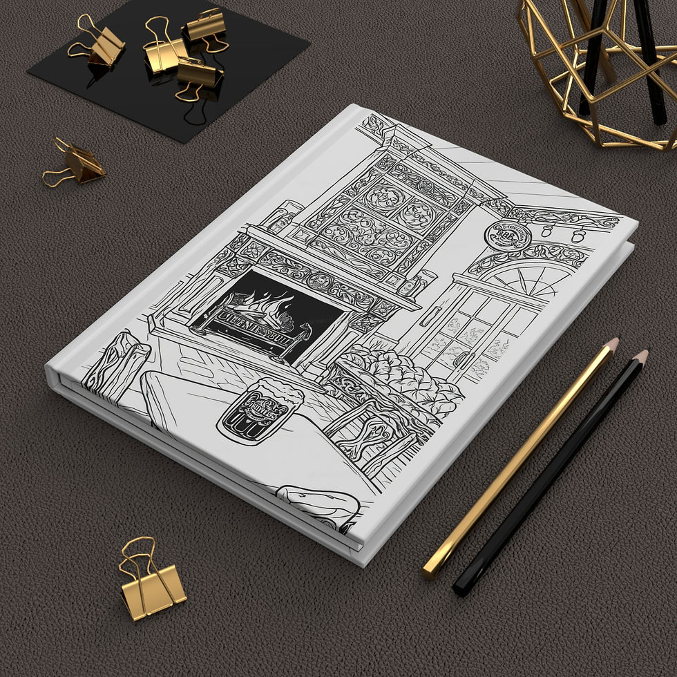 Thumbnail: Cozy Pub Hardcover Journal —  Notebook for Thinkers, Writers & Travelers