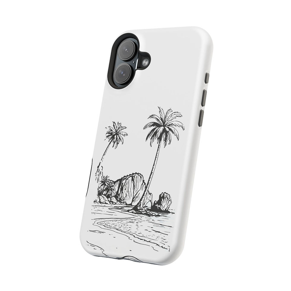 Thumbnail: Tiki Palms Magnetic Impact Phone Case by Background Serenity