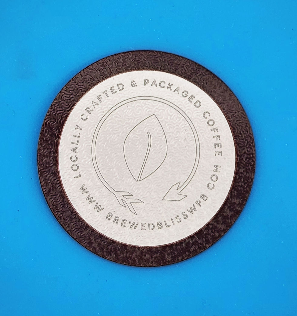 Laser Etched Foil Lid with vector image