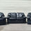 Thumbnail: Black Leather Sofa Set