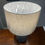 Thumbnail: Reactive Glaze Table Lamp with Linen Shade