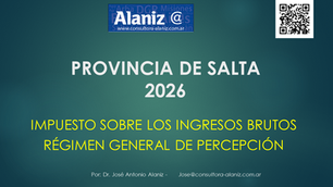 Provincia de Salta. Ingresos brutos. Nuevo régimen general de percepción