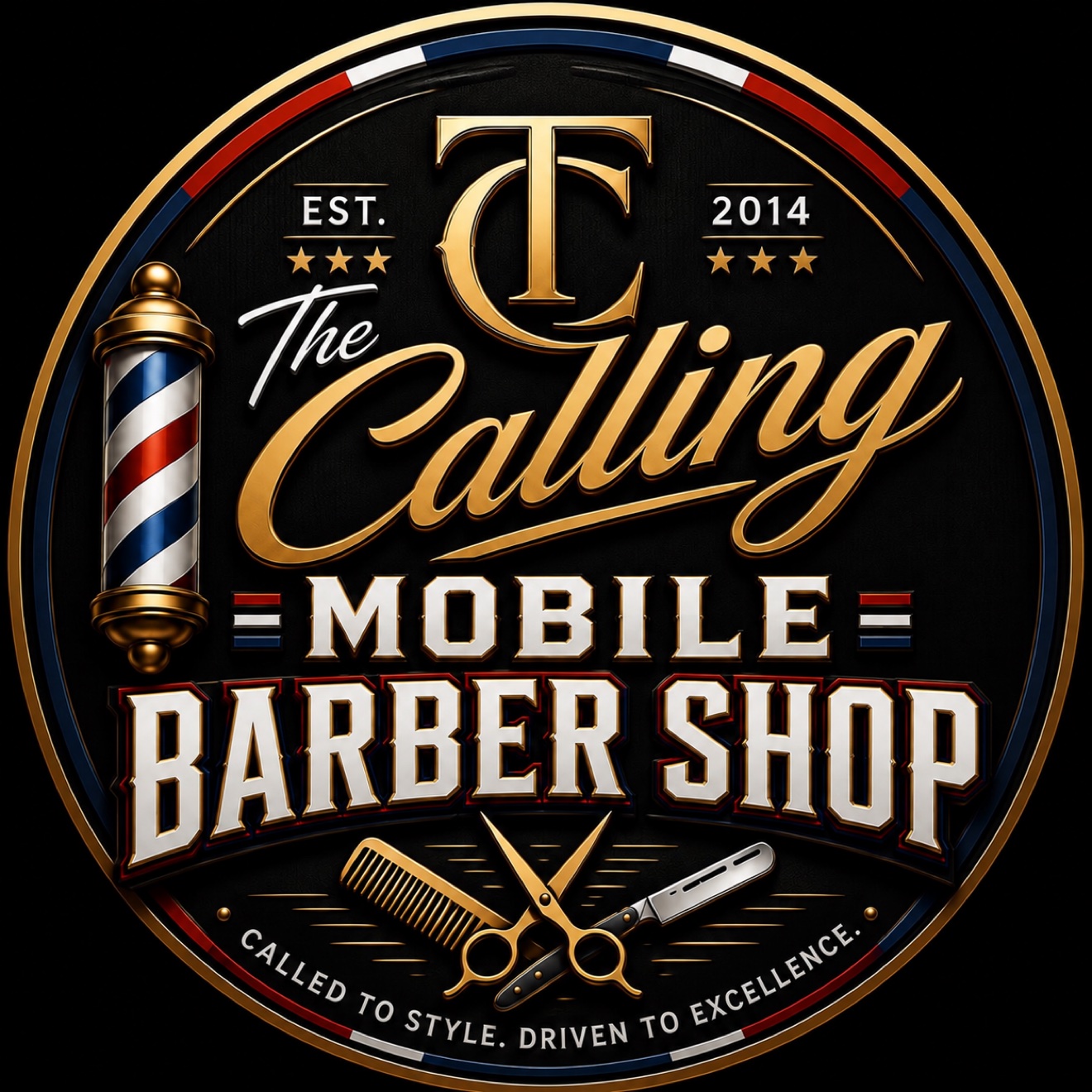 The Calling Mobile Barber Shop logo