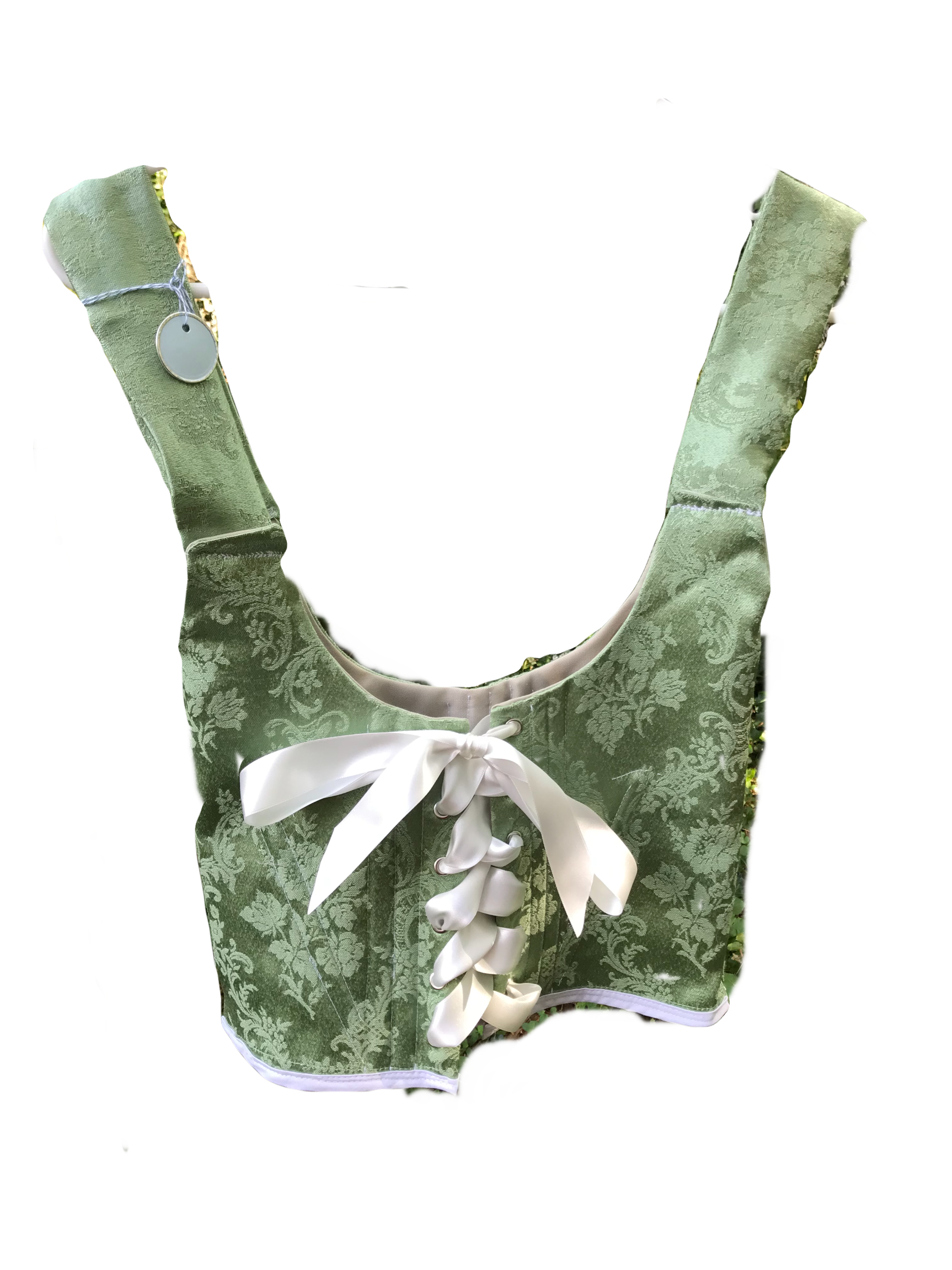 Green Brocade Corset