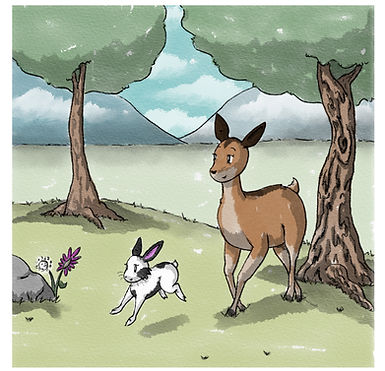 The Adventures of Bunny and Fawn front cover without text
