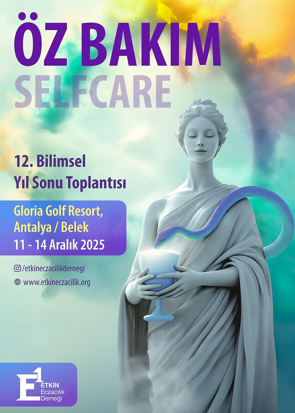 Eczacılar Öz Bakımı Güçlendiriyor (Pharmacists Empowering Self-Care) temasıyla düzenlediğimiz 12. Bilimsel Yıl Sonu Toplantısı için 11–14 Aralık 2025’te Gloria Golf Resort, Belek – Antalya’da buluşuyoruz.