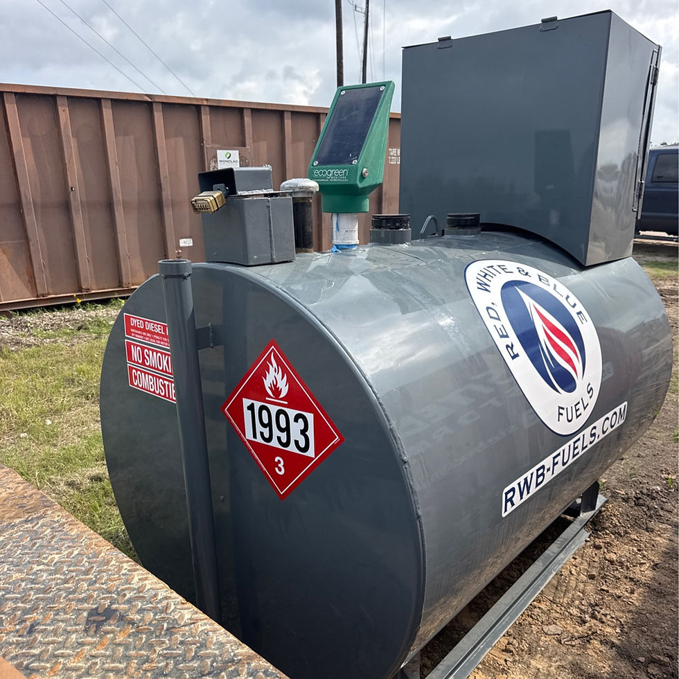 Fuel tank with EcoGreen monitor.