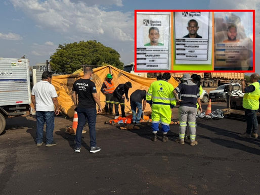 Identificados trabalhadores que morreram atropelados por rolo compressor na obra de duplicação da BR-163 em Sorriso