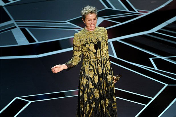przemowa McDormand to jeden z bardziej żywych i energicznych momentów gali