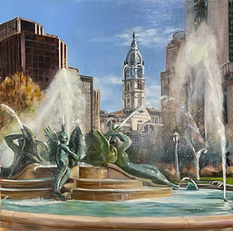 NancySaladik_ SwannMemorialFountain, Logan Circle, Philadelphia PA_oil on board.jpg