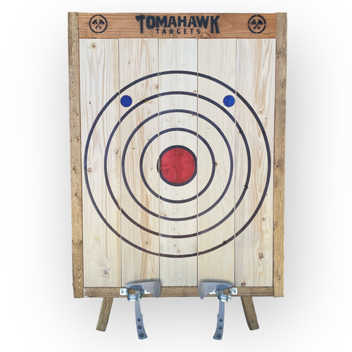 Tomahawk Targets - Large 4 Ring Wooden Axe and Knife Throwing Tripod ...