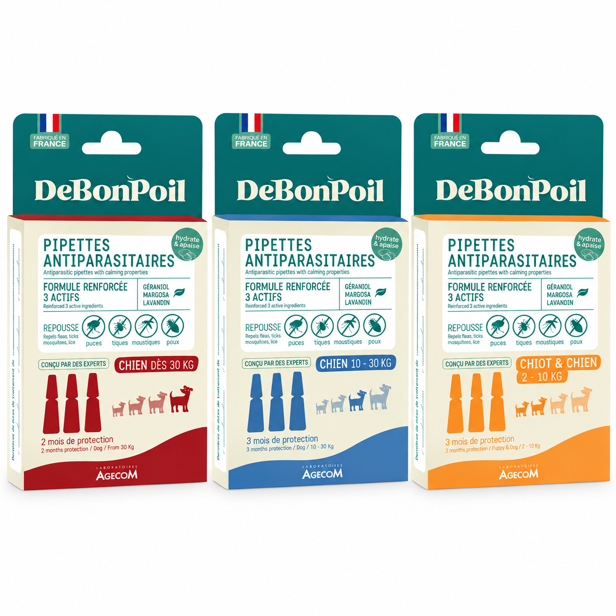 De Bon Poil - pipettes antiparasitaires Chiens