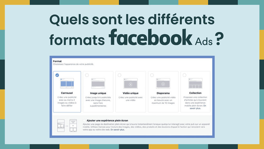 Miniature quels sont les différents formats facebook ads