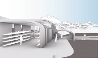 Competitive Boat House, Ford Lake, Perspective