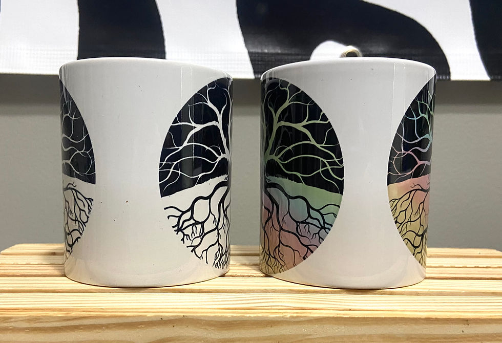 Thumbnail: B&W/Rainbow Tree Mug