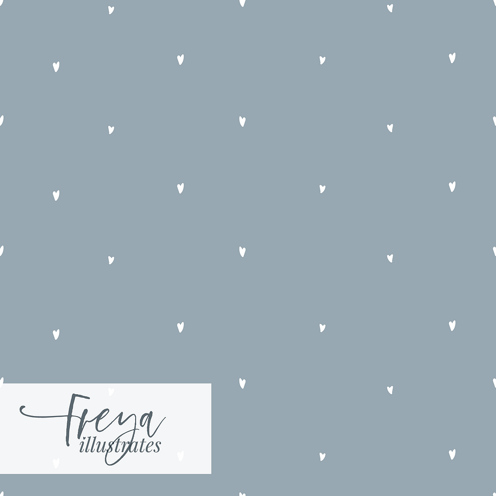 Ditsy Hearts - Slate02
