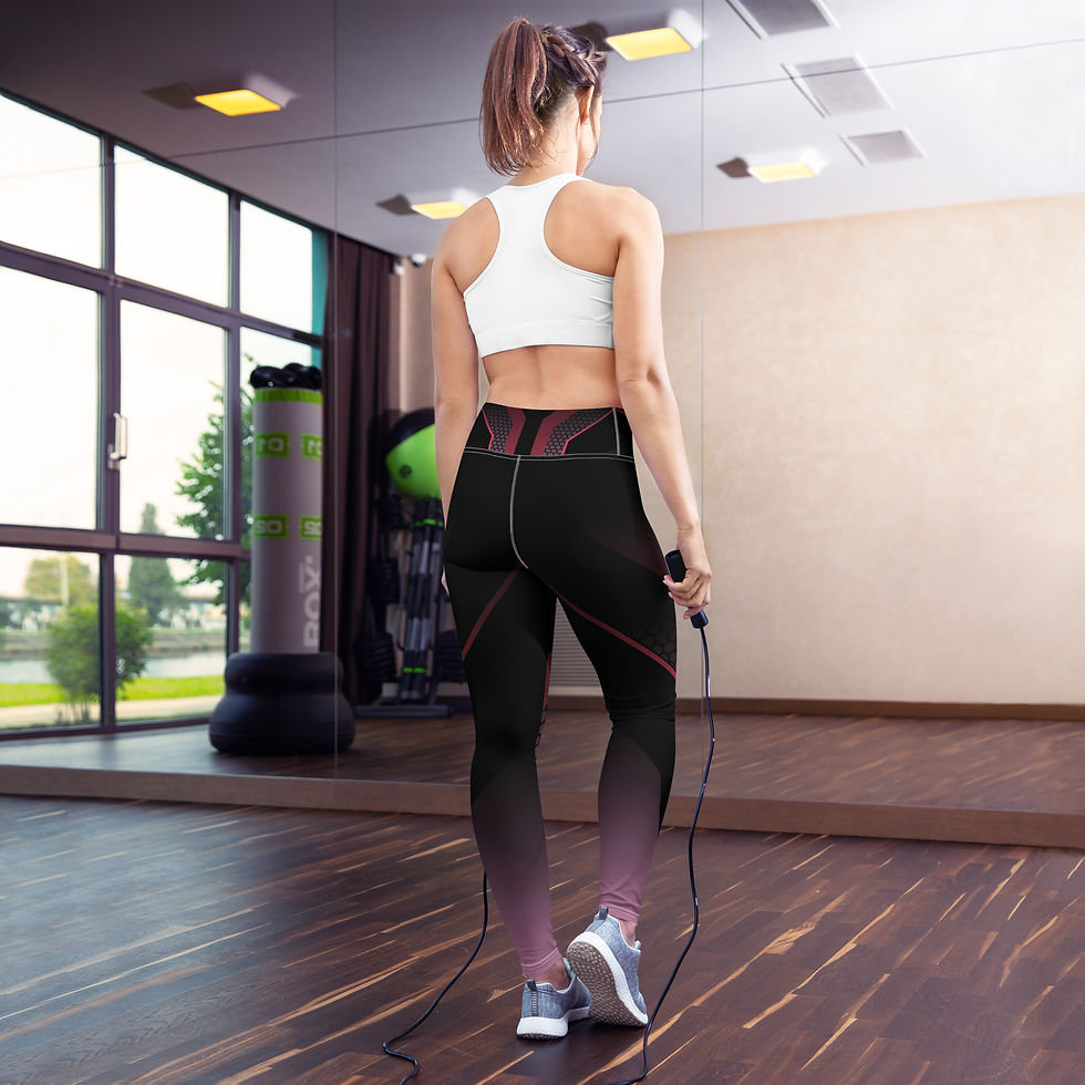 Thumbnail: Black & Pink Yoga Leggings