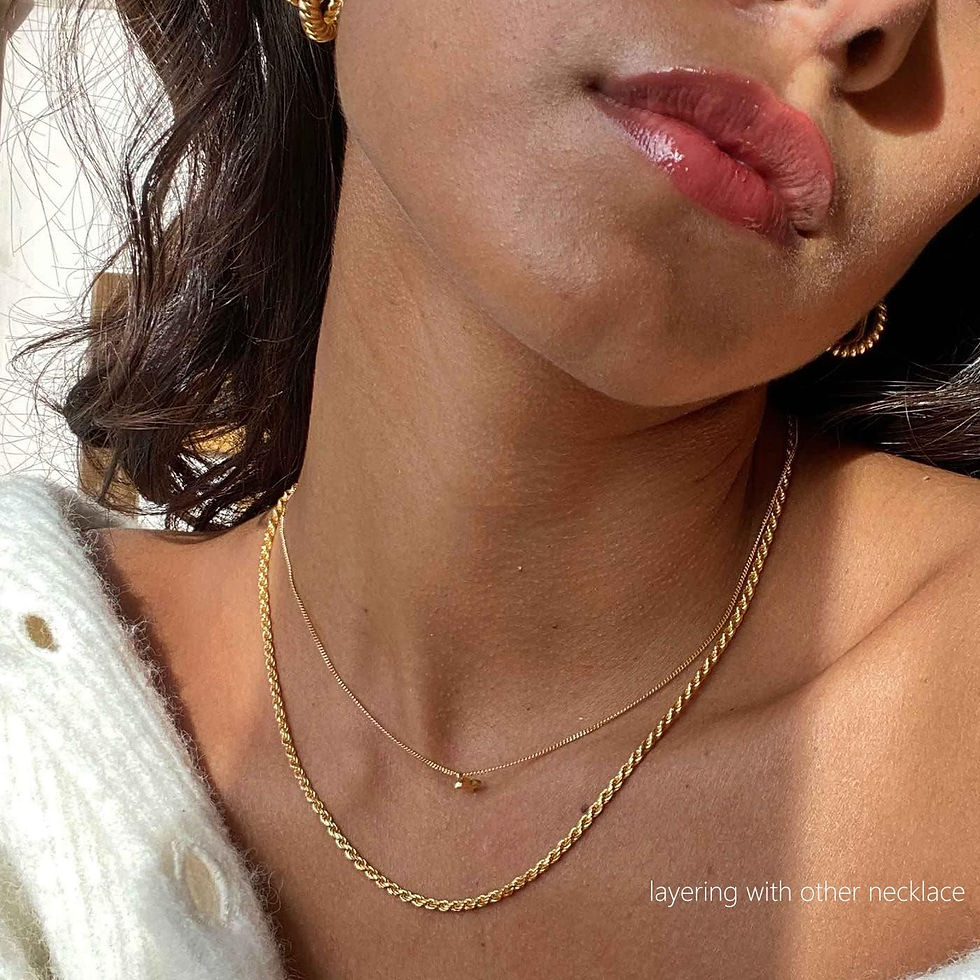 Thumbnail: 14k Gold Plated Snake Gold Chain Choker