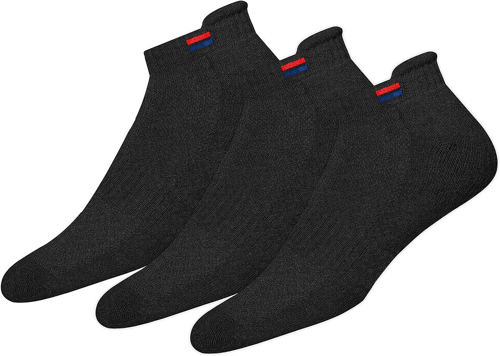 Thumbnail: Men's Low Cut Athletic Cotton Cushion Ankle Socks