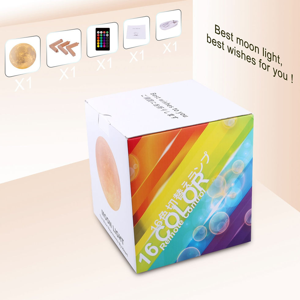 Thumbnail: Moon Lamp, 16 Colors LED Night Light with Stand & Remote/Touch Control