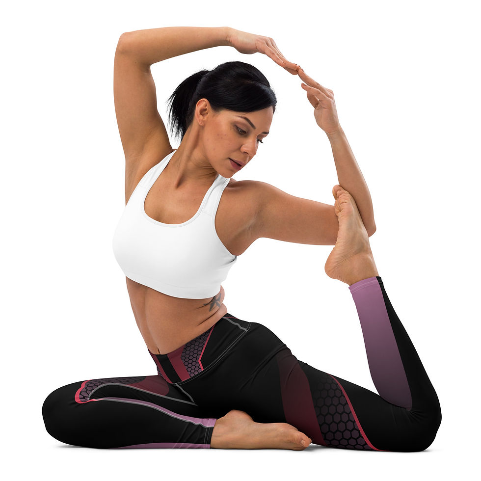 Thumbnail: Black & Pink Yoga Leggings
