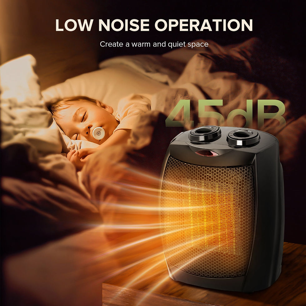 Thumbnail: Compact 1500W/750W Space Heater with Thermostat 