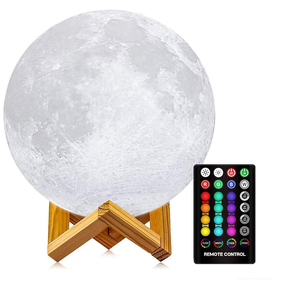Thumbnail: Moon Lamp, 16 Colors LED Night Light with Stand & Remote/Touch Control