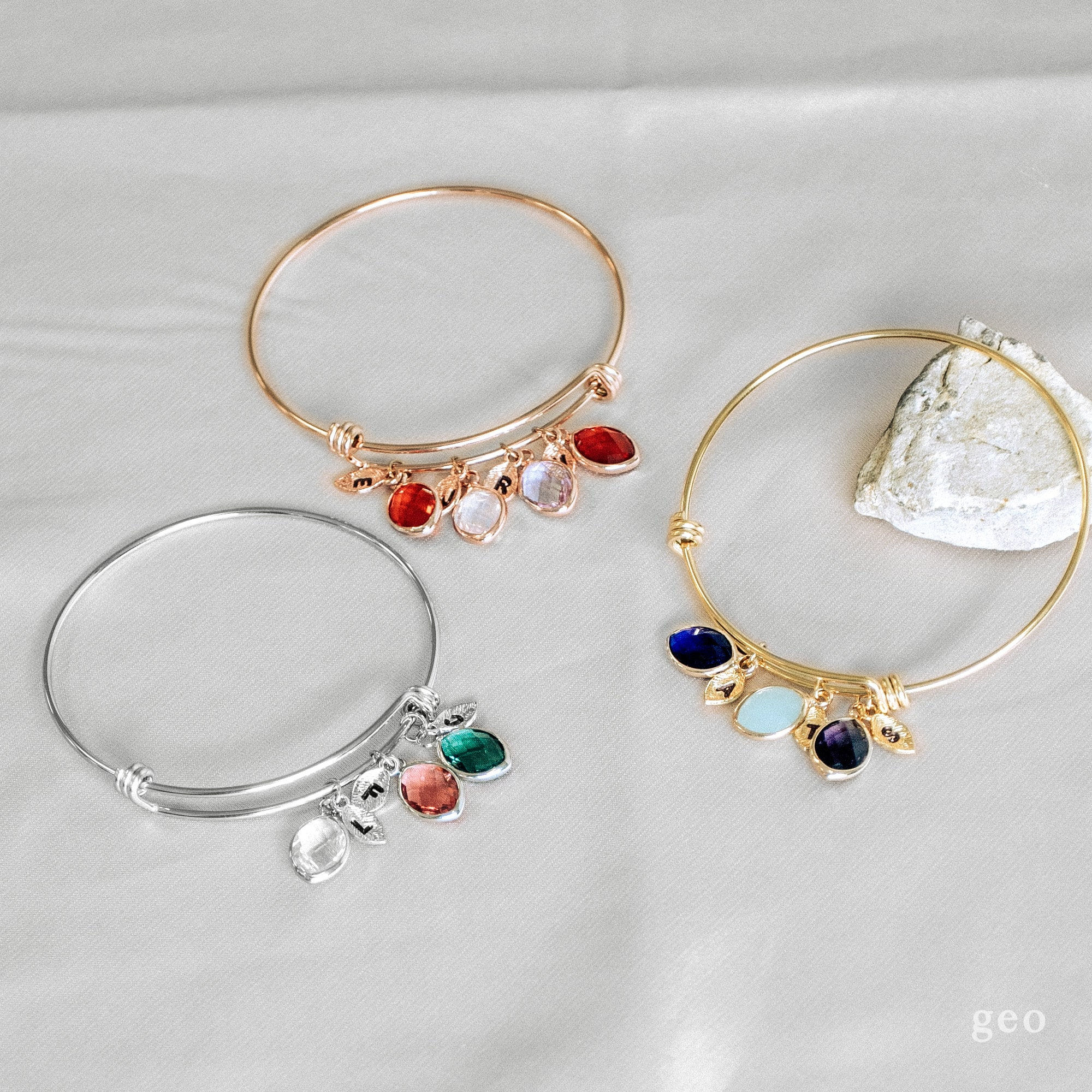 Geominimalist Personalized Birthstone Bracelet For Women