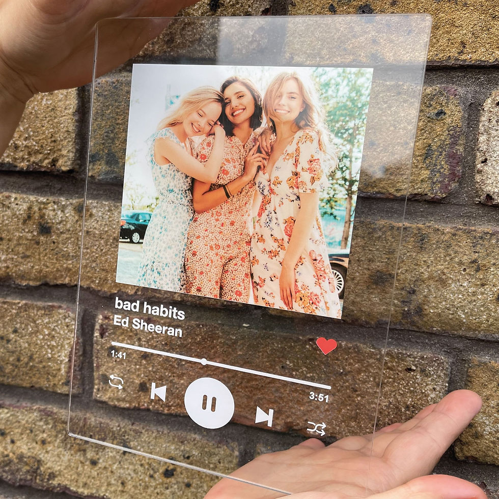 Thumbnail: Personalised Song Plaque With Stand