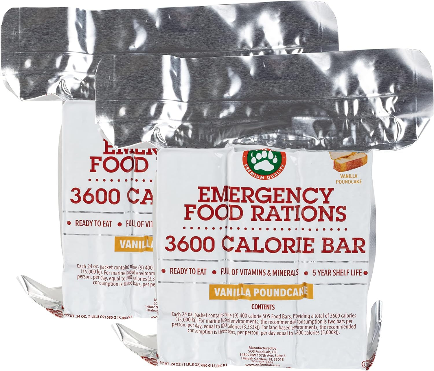 Emergency Food Rations- 3600 Calorie Lemon Bars