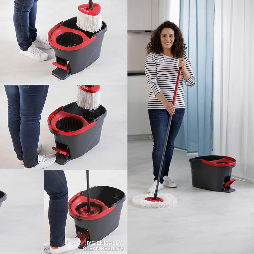 Thumbnail: Easy Wring, Clean spin mop and bucket set with foot pedal